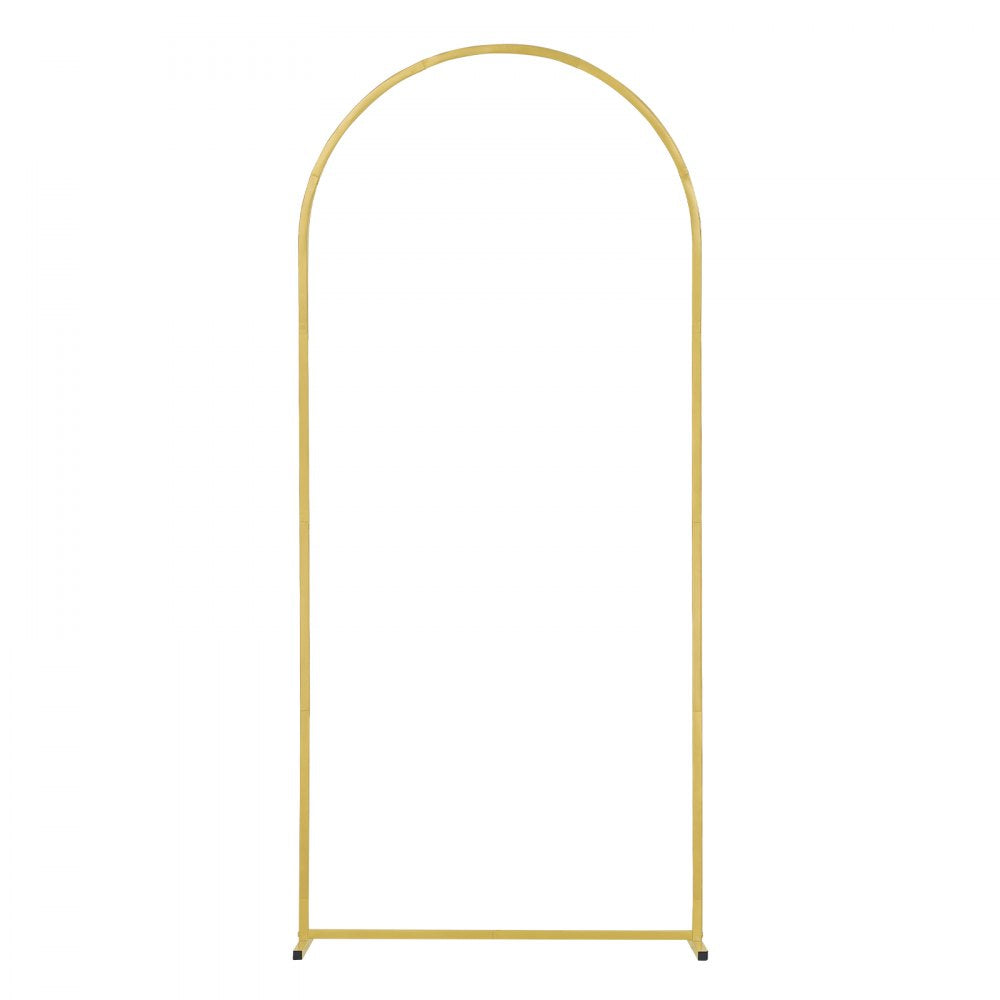 VEVOR Wedding Arch Backdrop Stand, Set of 3, Metal Stable Stand with Case Connection & Chassis Crossbar Design, Easy-to-Assemble Gold Stand with Premium Gauze, Fit for Birthday, Celebration, Holiday