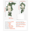 VEVOR Artificial Wedding Arch Flowers Kit, White Wedding Arch Flowers with Drapes Kit (Pack of 3) - 2 Pcs Floral Arrangement, 1 Pcs Sheer Drapes, for Ceremony Bouquets Reception Backdrop Decoration