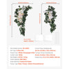 VEVOR Artificial Wedding Arch Flowers Kit, White Wedding Arch Flowers with Drapes Kit (Pack of 4) - 2 Pcs Floral Arrangement, 2 Pcs Sheer Drapes, for Ceremony Bouquets Reception Backdrop Decoration