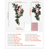 VEVOR Artificial Wedding Arch Flowers Kit, Pink Wedding Arch Flowers with Drapes Kit (Pack of 4) - 2 Pcs Floral Arrangement, 2 Pcs Sheer Drapes, for Ceremony Bouquets Reception Backdrop Decoration