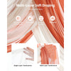 VEVOR Artificial Wedding Arch Flowers Kit, Orange Wedding Arch Flowers with Drapes Kit (Pack of 5) - 2 Pcs Floral Arrangement, 3 Pcs Sheer Drapes, for Ceremony Bouquets Reception Backdrop Decoration