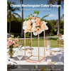 VEVOR Wedding Flower Stand, 10PCS 15.75-inch Column Flower Stand, Floral Stands with Acrylic Laminate, Gold Rectangular Floral Display Rack for Wedding, Party, Birthday, Home,  Gold Centerpiece Stands