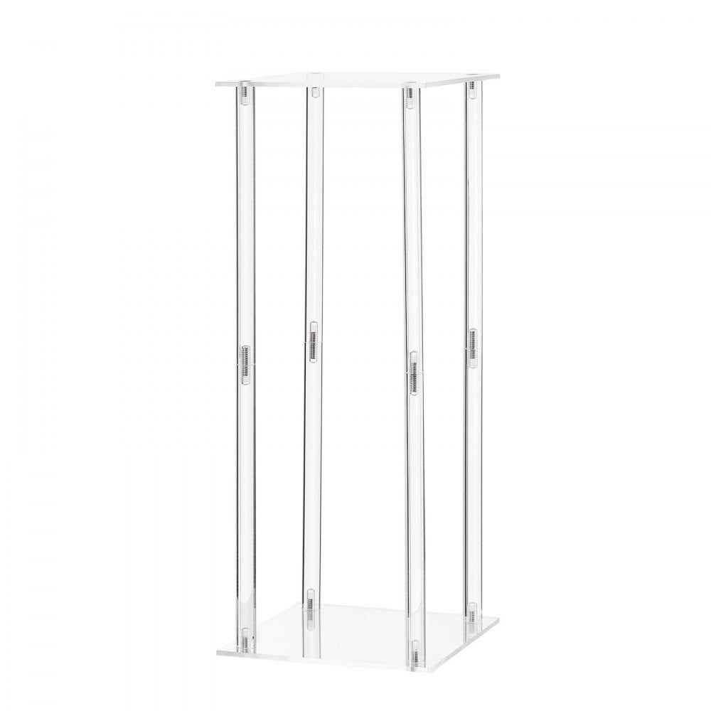 VEVOR Wedding Flower Stand, 10PCS 19.69-inch Column Flower Stand, Floral Stands with Acrylic Laminate, Cylindrical Cubic Floral Display Rack for Wedding, Party, Birthday, Home, Centerpiece Stands