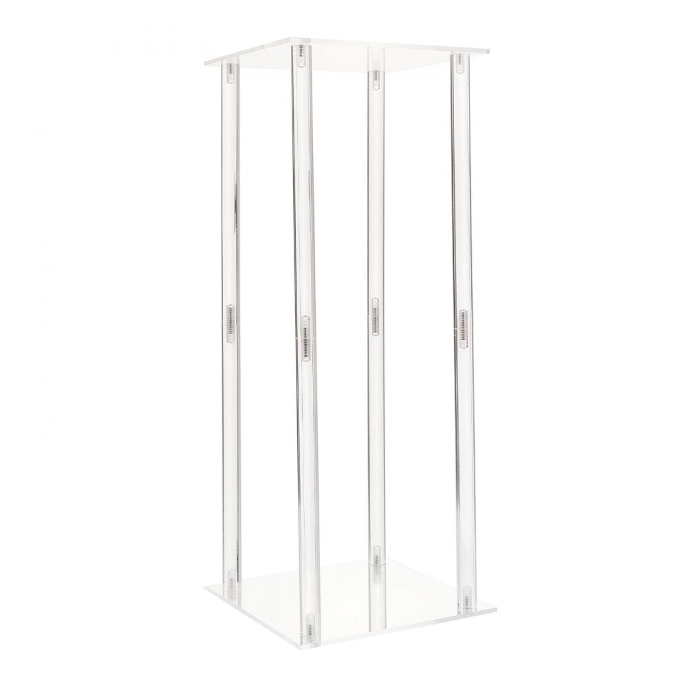 VEVOR Wedding Flower Stand, 10PCS 19.69-inch Column Flower Stand, Floral Stands with Acrylic Laminate, Cylindrical Cubic Floral Display Rack for Wedding, Party, Birthday, Home, Centerpiece Stands