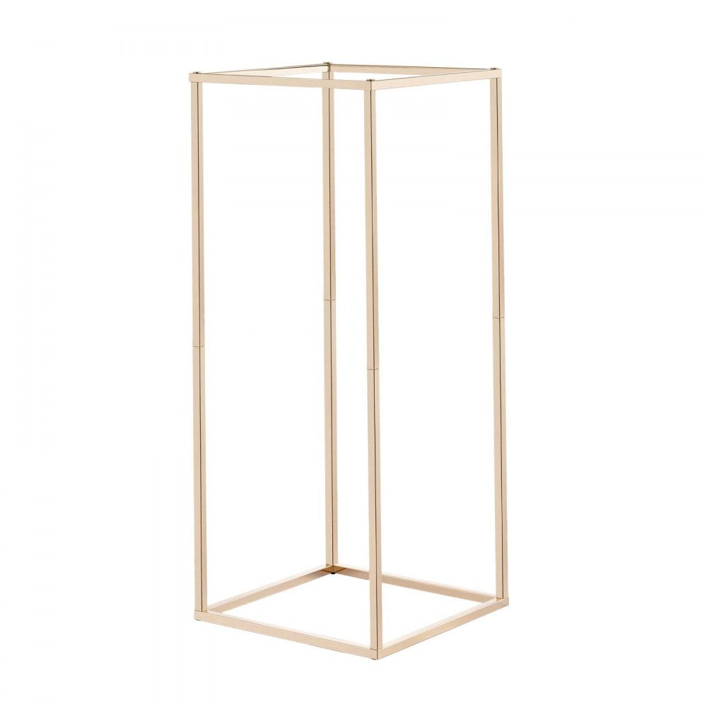 VEVOR Wedding Flower Stand, 10PCS 23.62-inch Column Flower Stand, Floral Stands with Hidden Screw, Rectangular Cubic Floral Display Rack for Wedding, Party, Birthday, Home, French Gold Stands