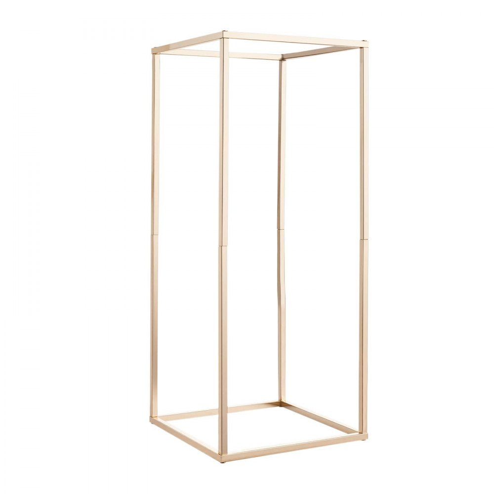 VEVOR Wedding Flower Stand, 10PCS 23.62-inch Column Flower Stand, Floral Stands with Hidden Screw, Rectangular Cubic Floral Display Rack for Wedding, Party, Birthday, Home, French Gold Stands
