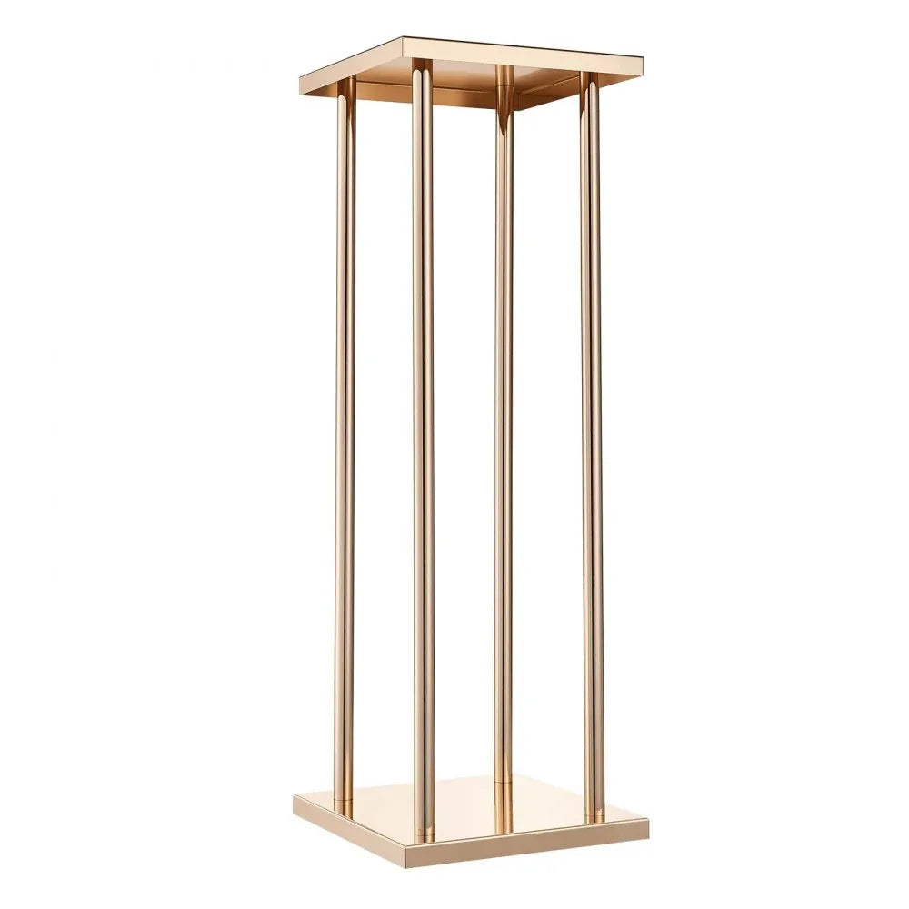 VEVOR Wedding Flower Stand, 10PCS 23.62-inch Column Flower Stand, Floral Stands with Metal Laminate, Cylindrical Cubic Floral Display Rack for Wedding, Party, Birthday, Home, French Gold Stands