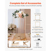 VEVOR Wedding Flower Stand, 10PCS 23.62-inch Column Flower Stand, Floral Stands with Acrylic Laminate, Rectangular Floral Display Rack for Wedding, Party, Birthday, Home, French Gold Stands
