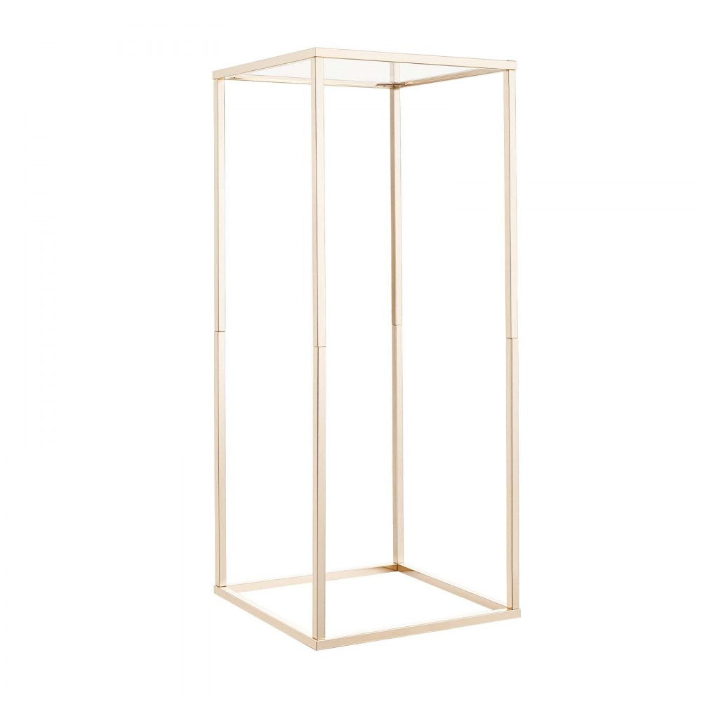 VEVOR Wedding Flower Stand, 10PCS 23.62-inch Column Flower Stand, Floral Stands with Acrylic Laminate, Rectangular Floral Display Rack for Wedding, Party, Birthday, Home, French Gold Stands