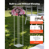 VEVOR Wedding Flower Stand, 10PCS 31.5-inch Column Flower Stand, Floral Stands with Acrylic Laminate, Cylindrical Cubic Floral Display Rack for Wedding, Party, Birthday, Home, Centerpiece Stands