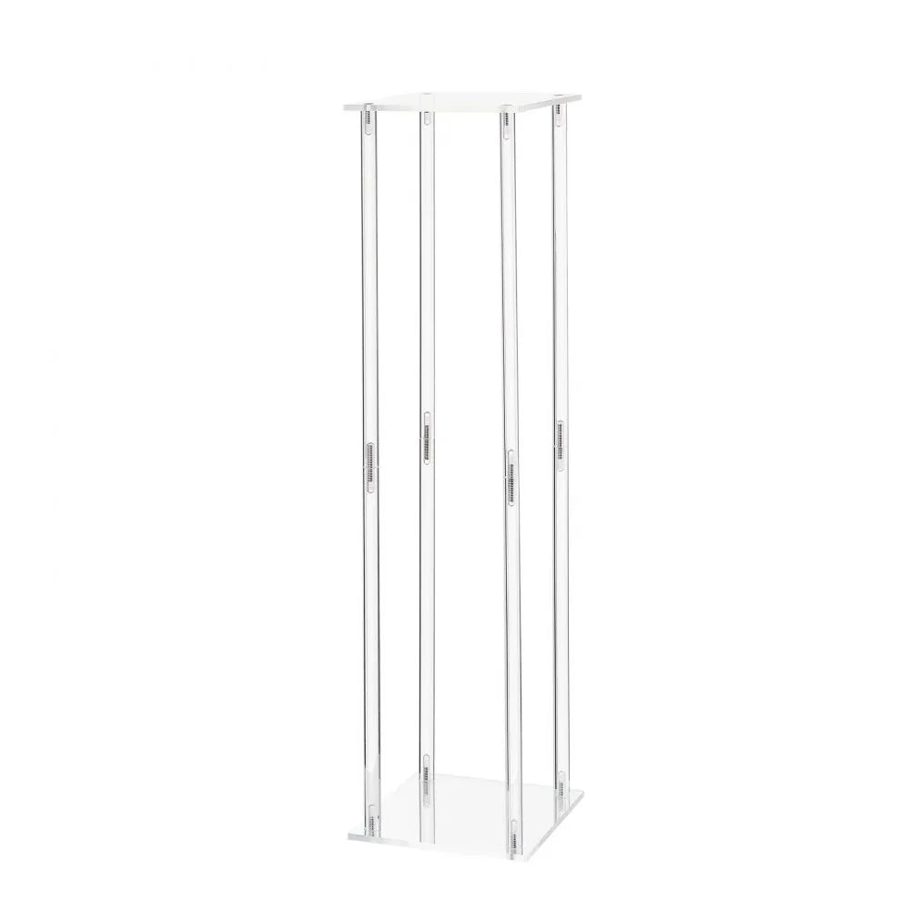 VEVOR Wedding Flower Stand, 10PCS 31.5-inch Column Flower Stand, Floral Stands with Acrylic Laminate, Cylindrical Cubic Floral Display Rack for Wedding, Party, Birthday, Home, Centerpiece Stands