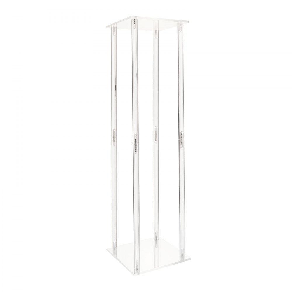 VEVOR Wedding Flower Stand, 10PCS 31.5-inch Column Flower Stand, Floral Stands with Acrylic Laminate, Cylindrical Cubic Floral Display Rack for Wedding, Party, Birthday, Home, Centerpiece Stands