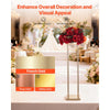 VEVOR Wedding Flower Stand, 10PCS 31.5-inch Column Flower Stand, Floral Stands with Metal Laminate, Cylindrical Cubic Floral Display Rack for Wedding, Party, Birthday, Home, French Gold Stands