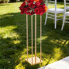 VEVOR Wedding Flower Stand, 10PCS 31.5-inch Column Flower Stand, Floral Stands with Metal Laminate, Cylindrical Cubic Floral Display Rack for Wedding, Party, Birthday, Home, French Gold Stands