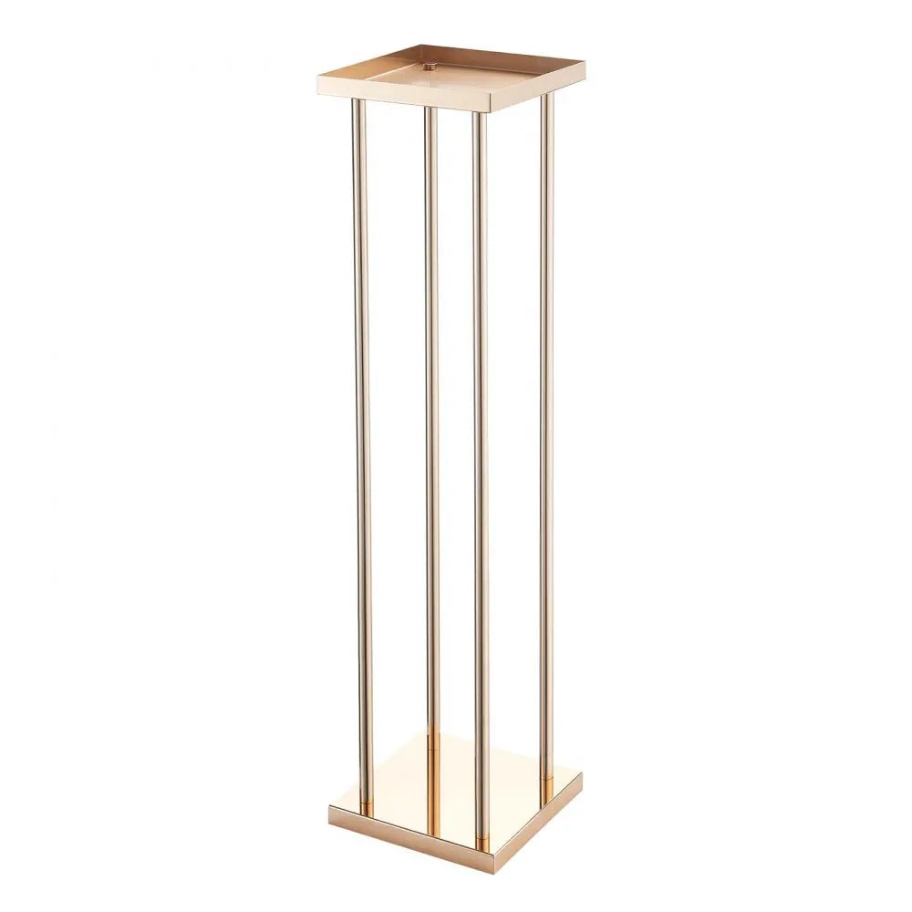 VEVOR Wedding Flower Stand, 10PCS 31.5-inch Column Flower Stand, Floral Stands with Metal Laminate, Cylindrical Cubic Floral Display Rack for Wedding, Party, Birthday, Home, French Gold Stands