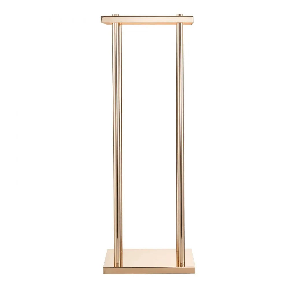 VEVOR Wedding Flower Stand, 10PCS 31.5-inch Column Flower Stand, Floral Stands with Metal Laminate, Cylindrical Cubic Floral Display Rack for Wedding, Party, Birthday, Home, French Gold Stands