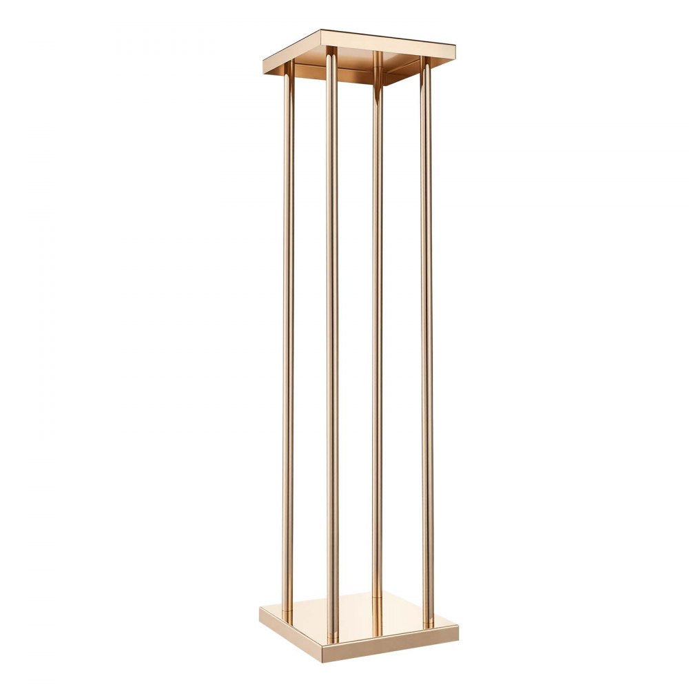 VEVOR Wedding Flower Stand, 10PCS 31.5-inch Column Flower Stand, Floral Stands with Metal Laminate, Cylindrical Cubic Floral Display Rack for Wedding, Party, Birthday, Home, French Gold Stands