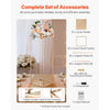 VEVOR Wedding Flower Stand, 10PCS 31.5-inch Column Flower Stand, Floral Stands with Metal Laminate, Rectangular Floral Display Rack for Wedding, Party, Birthday, Home, French Gold Stands