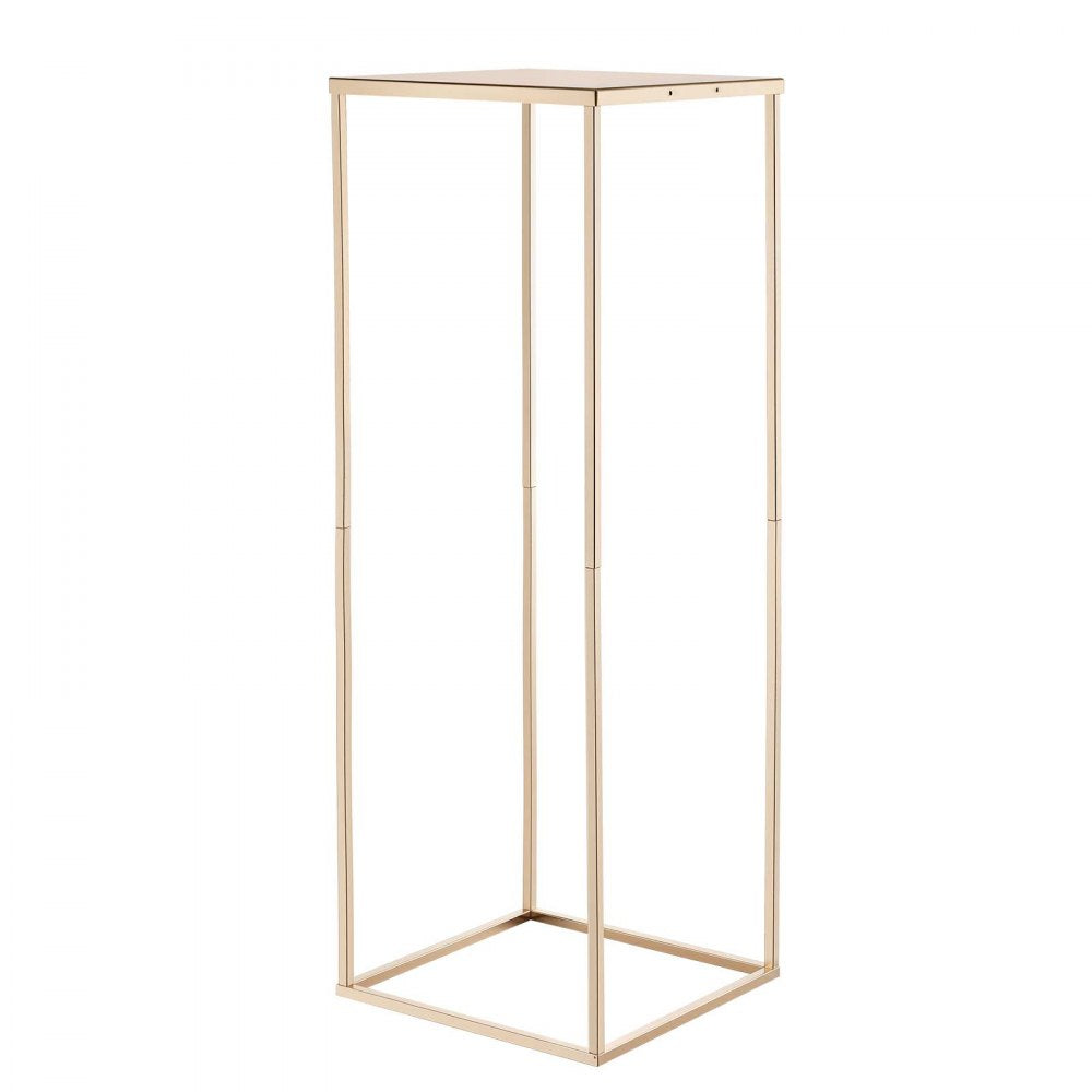 VEVOR Wedding Flower Stand, 10PCS 31.5-inch Column Flower Stand, Floral Stands with Metal Laminate, Rectangular Floral Display Rack for Wedding, Party, Birthday, Home, French Gold Stands