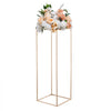 VEVOR Wedding Flower Stand, 10PCS 31.5-inch Column Flower Stand, Floral Stands with Metal Laminate, Rectangular Floral Display Rack for Wedding, Party, Birthday, Home, French Gold Stands