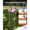 VEVOR Wedding Flower Stand, 10PCS 31.5-inch Column Flower Stand, Floral Stands with Acrylic Laminate, Hexagonal Cubic Floral Display Rack for Wedding, Party, Birthday, Home, French Gold Stands