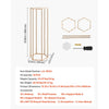 VEVOR Wedding Flower Stand, 10PCS 31.5-inch Column Flower Stand, Floral Stands with Acrylic Laminate, Hexagonal Cubic Floral Display Rack for Wedding, Party, Birthday, Home, French Gold Stands