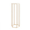 VEVOR Wedding Flower Stand, 10PCS 31.5-inch Column Flower Stand, Floral Stands with Acrylic Laminate, Hexagonal Cubic Floral Display Rack for Wedding, Party, Birthday, Home, French Gold Stands
