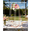 VEVOR Wedding Flower Stand, 10PCS 31.5-inch Column Flower Stand, Floral Stands with Hidden Screw, Rectangular Cubic Floral Display Rack for Wedding, Party, Birthday, Home, French Gold Stands