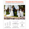 VEVOR Wedding Flower Stand, 3PCS 23.62/29.53/35.43 inch Round Cylinder Plinth, White Pedestal Stand with PVC Lid, Cylindrical Pedestal Stands for Wedding, Party, Birthday, Art Decor, 33.07 lbs Load