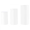VEVOR Wedding Flower Stand, 3PCS 23.62/29.53/35.43 inch Round Cylinder Plinth, White Pedestal Stand with PVC Lid, Cylindrical Pedestal Stands for Wedding, Party, Birthday, Art Decor, 33.07 lbs Load
