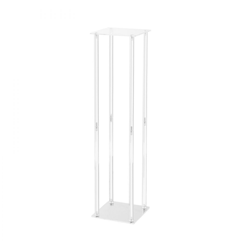 VEVOR 2PCS 31.5inch High Wedding Flower Stand, With Acrylic Laminate,Acrylic Vase Column Geometric Centerpiece Stands, Floral Display Rack for T-Stage Events Reception, Party Decoration Home