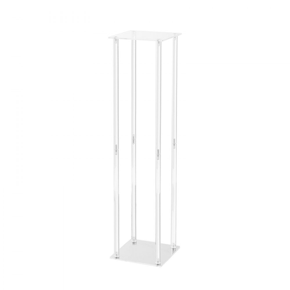 VEVOR 2PCS 31.5inch High Wedding Flower Stand, With Acrylic Laminate,Acrylic Vase Column Geometric Centerpiece Stands, Floral Display Rack for T-Stage Events Reception, Party Decoration Home