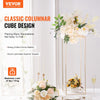 VEVOR 2PCS 31.5inch High Wedding Flower Stand, Metal Vase Column Geometric Centerpiece Stands, Gold Rectangular Floral Display Rack for T-Stage Events Reception, Party Decoration Home