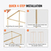VEVOR 2PCS 31.5inch High Wedding Flower Stand, Metal Vase Column Geometric Centerpiece Stands, Gold Rectangular Floral Display Rack for T-Stage Events Reception, Party Decoration Home