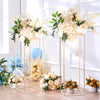 VEVOR 2PCS 31.5inch High Wedding Flower Stand, Metal Vase Column Geometric Centerpiece Stands, Gold Rectangular Floral Display Rack for T-Stage Events Reception, Party Decoration Home