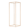 VEVOR 2PCS 31.5inch High Wedding Flower Stand, Metal Vase Column Geometric Centerpiece Stands, Gold Rectangular Floral Display Rack for T-Stage Events Reception, Party Decoration Home