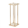 VEVOR 4PCS Gold Metal Column Wedding Flower Stand, 23.6inch High With Metal Laminate, Vase Geometric Centerpiece Stands, Cylindrical Floral Display Rack for Events Reception, Party Road Leads