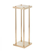 VEVOR 4PCS Gold Metal Column Wedding Flower Stand, 23.6inch High With Metal Laminate, Vase Geometric Centerpiece Stands, Cylindrical Floral Display Rack for Events Reception, Party Road Leads