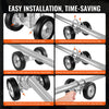VEVOR Sliding Gate Kit, 6” Rolling Gate Hardware Kit, Universal Adjustable Sliding Gate Rollers Track Wheels, Heavy Duty Sliding Gate Guide Roller for Sliding Gates and Rolling Door,600lbs Load,Black