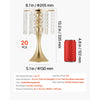 VEVOR 20 PCS Wedding Flower Vase, 13.4 in Tall Flower Table Centerpieces, Crystal Banquet Vases Easy Installation, Electroplated Finish, Versatile Arrangement Stand for Party Events Home Decor, Gold