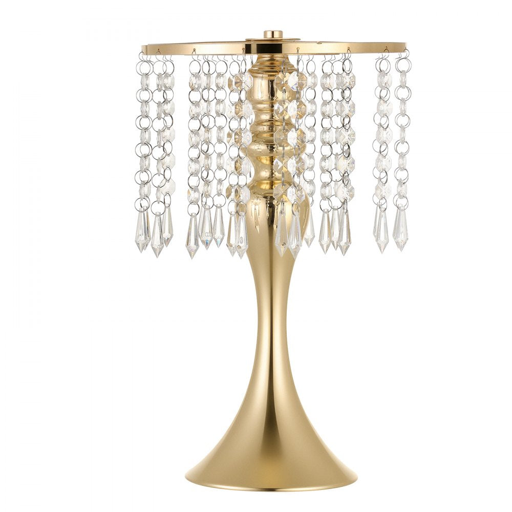 VEVOR 20 PCS Wedding Flower Vase, 13.4 in Tall Flower Table Centerpieces, Crystal Banquet Vases Easy Installation, Electroplated Finish, Versatile Arrangement Stand for Party Events Home Decor, Gold