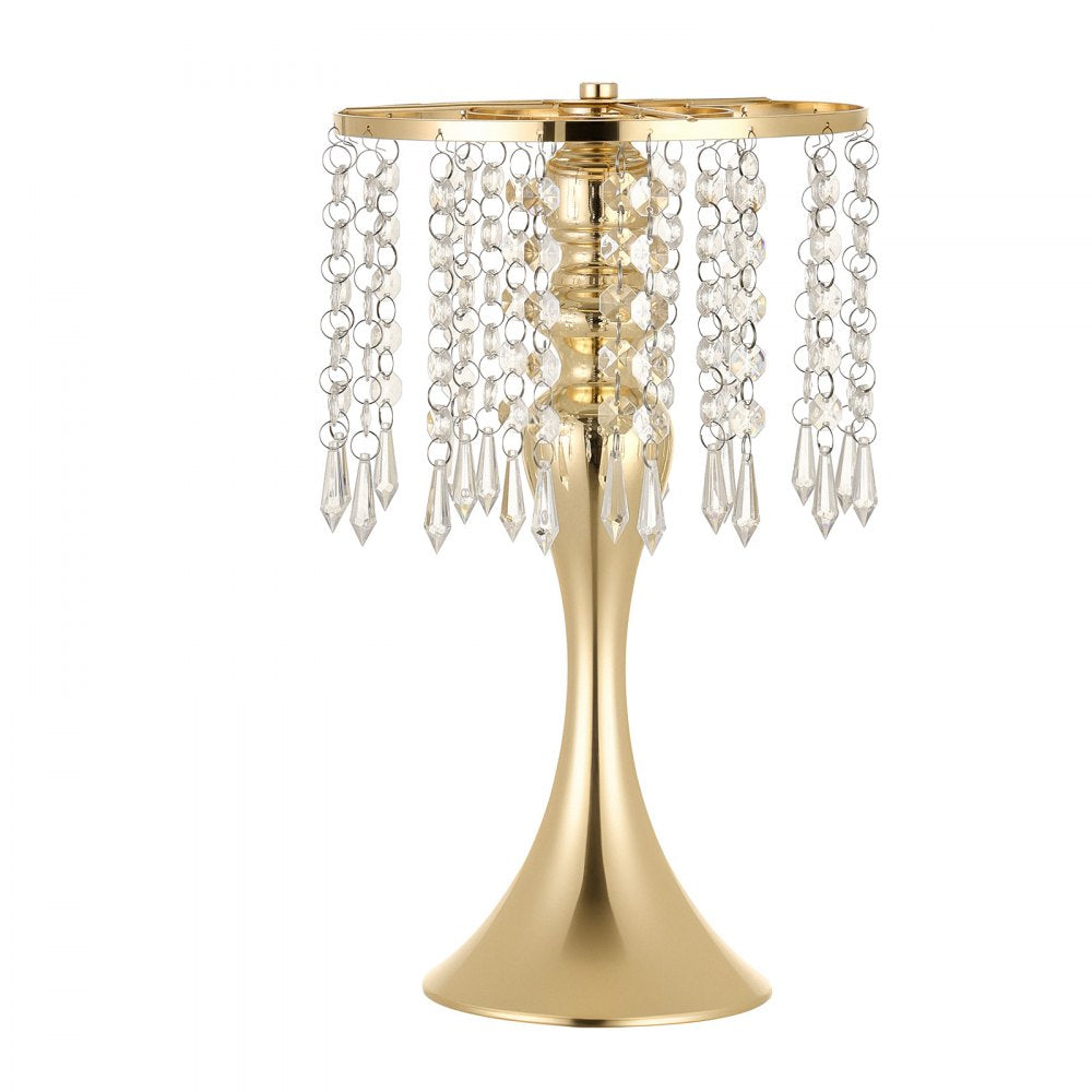 VEVOR 20 PCS Wedding Flower Vase, 13.4 in Tall Flower Table Centerpieces, Crystal Banquet Vases Easy Installation, Electroplated Finish, Versatile Arrangement Stand for Party Events Home Decor, Gold