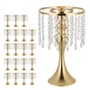 VEVOR 20 PCS Wedding Flower Vase, 13.4 in Tall Flower Table Centerpieces, Crystal Banquet Vases Easy Installation, Electroplated Finish, Versatile Arrangement Stand for Party Events Home Decor, Gold