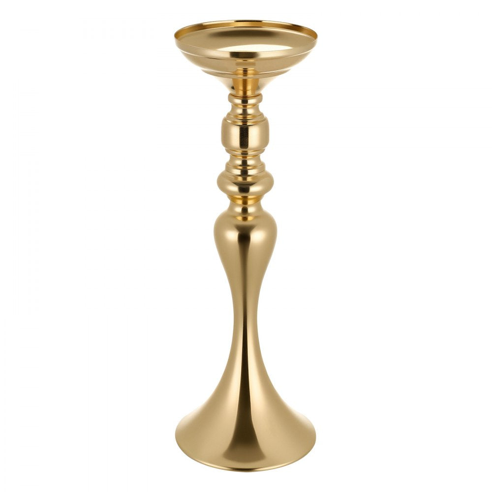 VEVOR 16 PCS Wedding Flower Vase, 15 in Tall Flower Table Centerpieces, Crystal Banquet Vases Easy Installation, Electroplated Versatile Arrangement Stand for Party Events Home Decor Reception, Gold