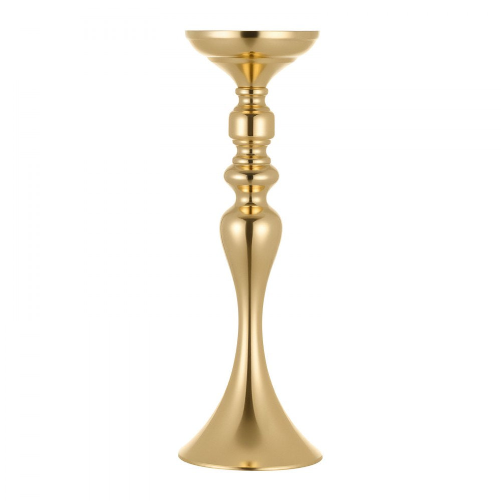 VEVOR 16 PCS Wedding Flower Vase, 15 in Tall Flower Table Centerpieces, Crystal Banquet Vases Easy Installation, Electroplated Versatile Arrangement Stand for Party Events Home Decor Reception, Gold