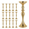 VEVOR 16 PCS Wedding Flower Vase, 15 in Tall Flower Table Centerpieces, Crystal Banquet Vases Easy Installation, Electroplated Versatile Arrangement Stand for Party Events Home Decor Reception, Gold