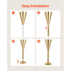 VEVOR 20 PCS Wedding Flower Vase, 16.9 in Tall Trumpet Flower Table Centerpieces, Banquet Vases Easy Installation, Electroplated Versatile Arrangement Stand for Party Events Home Decor Reception, Gold