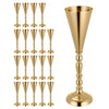 VEVOR 20 PCS Wedding Flower Vase, 16.9 in Tall Trumpet Flower Table Centerpieces, Banquet Vases Easy Installation, Electroplated Versatile Arrangement Stand for Party Events Home Decor Reception, Gold
