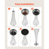 VEVOR 4 PCS Crystal Wedding Flower Vase, 20 in Tall Flower Table Centerpieces, Crystal Cylinder Banquet Vases Easy Installation, Versatile Arrangement Stand for Party Events Room Home Decor, Silver