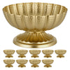 VEVOR 10 PCS Wedding Flower Vase, 4.7 in Mini Flower Table Centerpieces, Small Floral Bowl Decorative Easy Installation, Versatile Arrangement Stand for Party Events Home Decor Reception, Gold